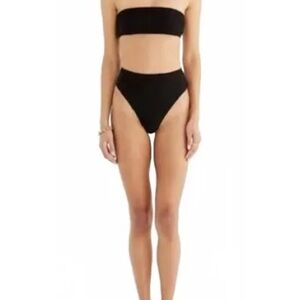 Rumer the Label Swim Cassidy High Waisted Bottoms Black S NWT